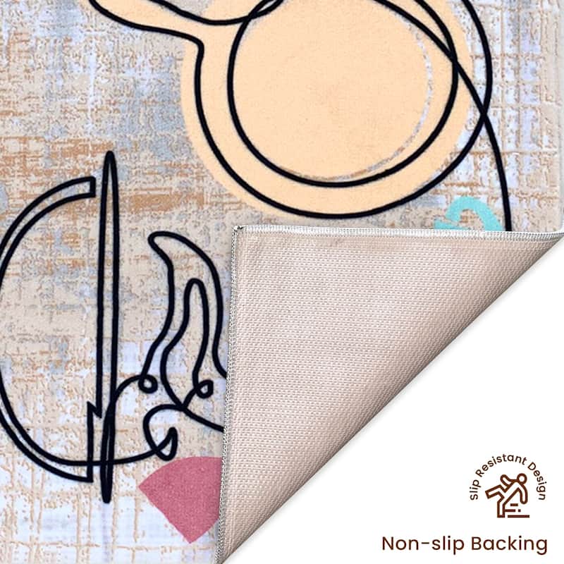 SussexHome Non-skid Ultra-thin Blended Runner Rug - 20" x 59"