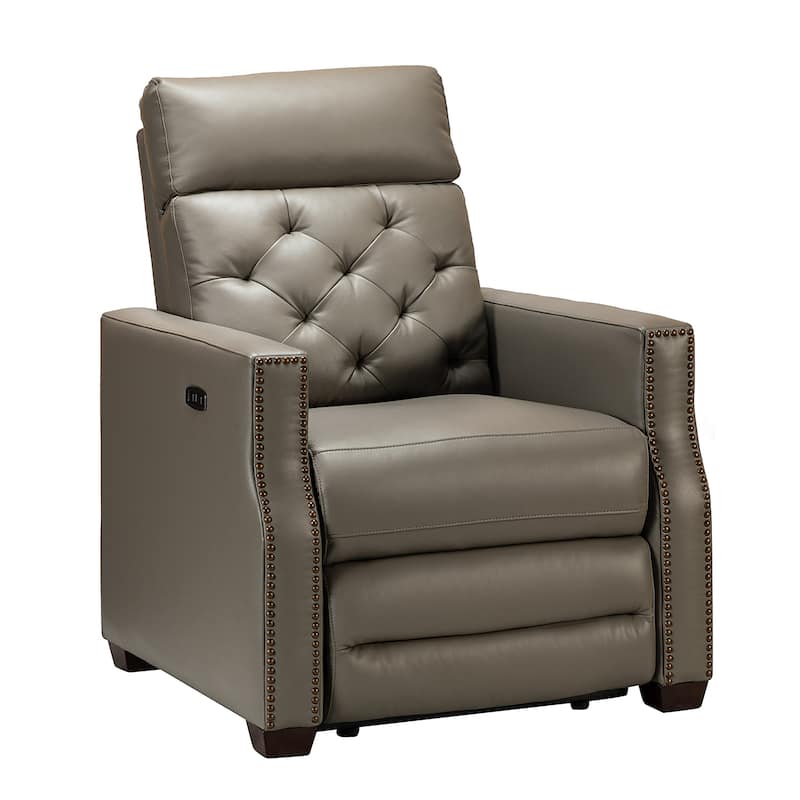 Alina 31.50" Wide Genuine Leather Power Recliner with USB Port