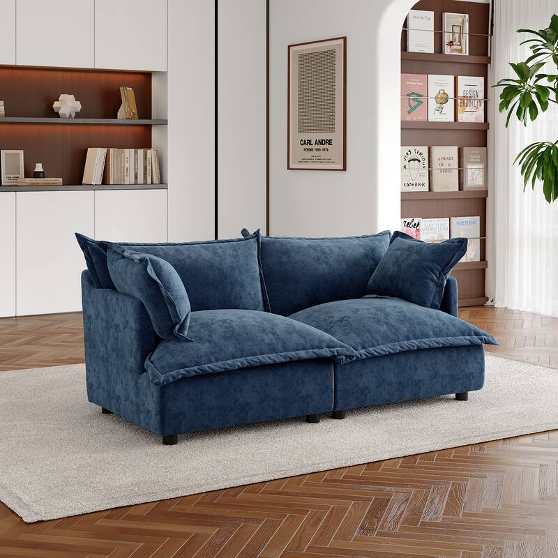 Double Layer Cushion Comfy Cloud Modular Sectional Sofa Set