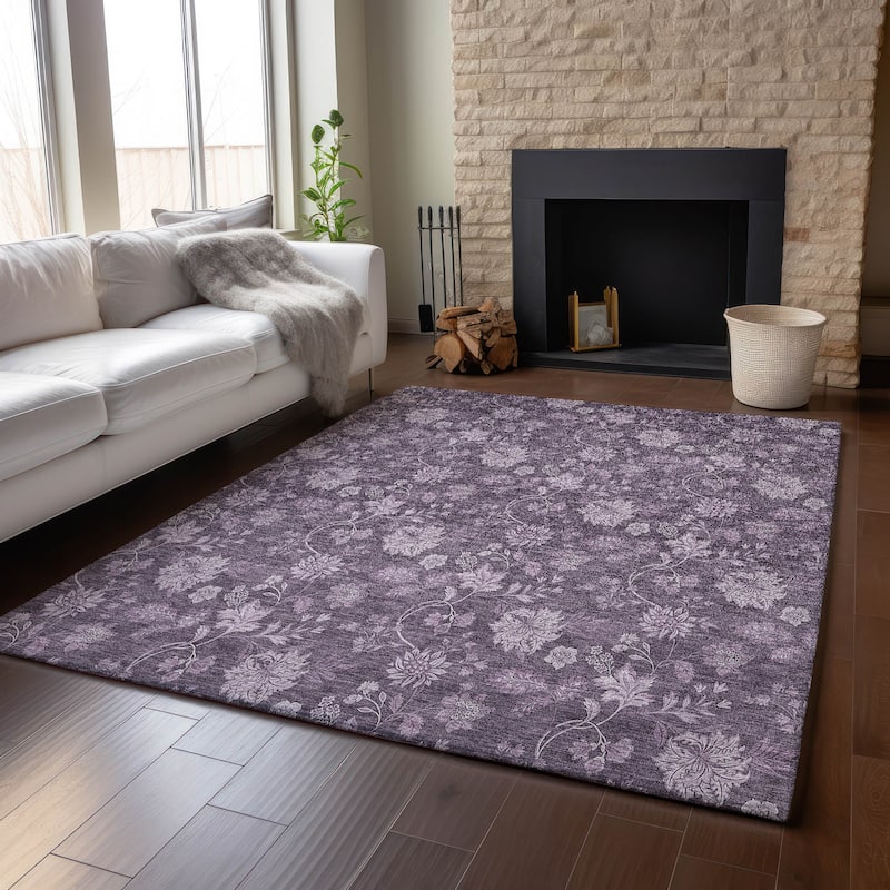 Premium Washable Super Soft Floral Borderless Mayfield Rug