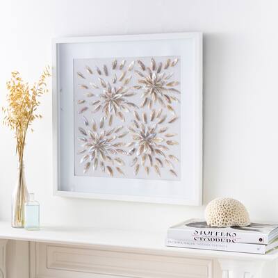 Farimo Framed Seashell Shadowbox 24-inch Wall Art