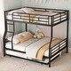 preview thumbnail 2 of 37, Full Over Full Metal Bunk Bed with Trundle, Trundle Bed