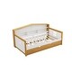preview thumbnail 5 of 7, White+Walnut Twin Size Daybed with Trundle & Bookcase Headboard
