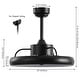 preview thumbnail 18 of 19, JONATHAN Y Loren 20" Modern 6-Speed Metal Dimmable Smart LED Ceiling Fan, App & Remote - 11.5 Inches