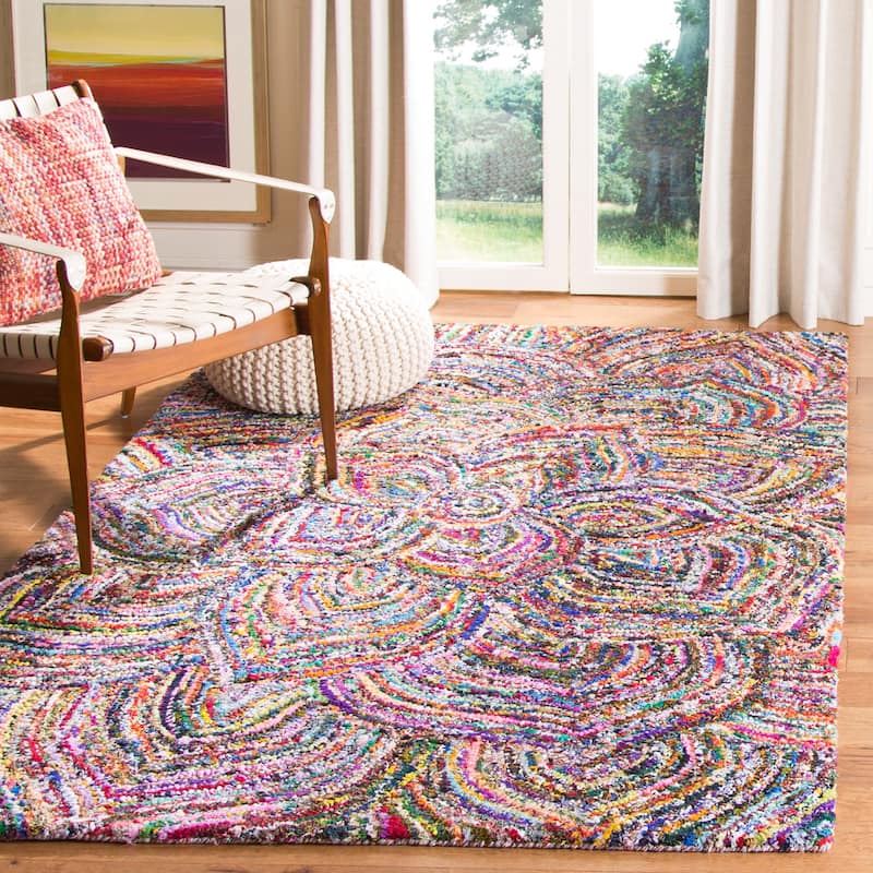 SAFAVIEH Handmade Nantucket Reinhild Contemporary Cotton Rug - 4' x 6' - Multi