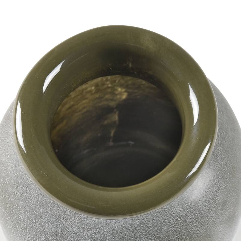 Elk Home Hollum Frosted Green Glass 8 Inch Wide Vase