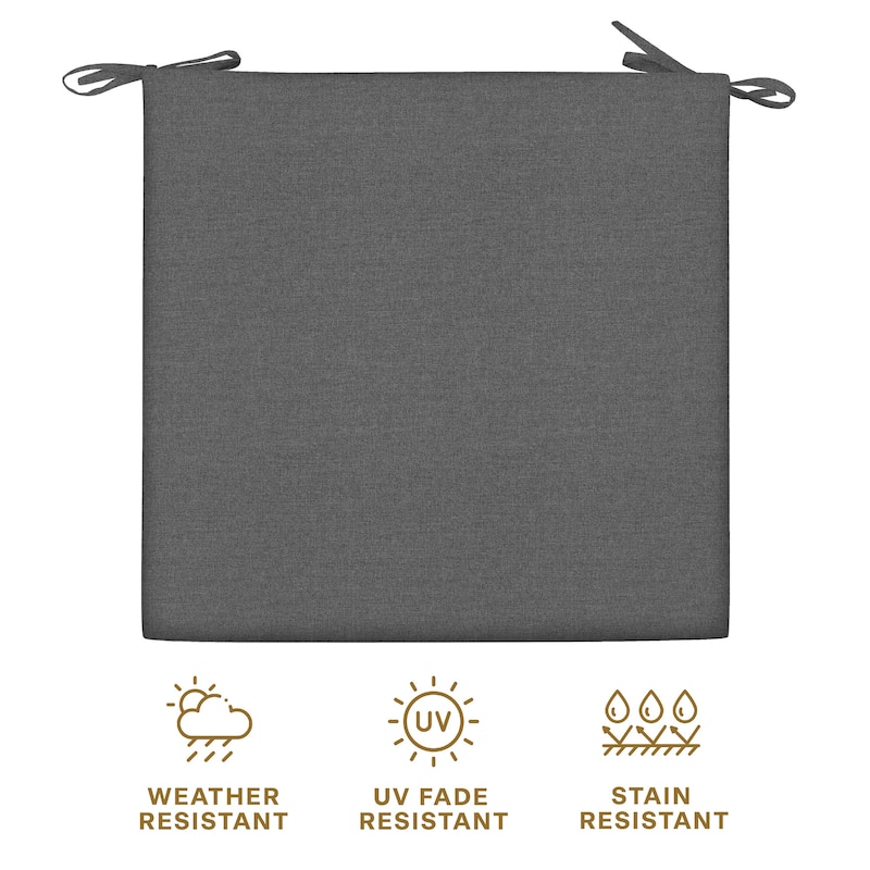 Outdoor Premium Dining Seat Cushion (2-Pack) - 20" wide x 20" deep x 4" thick