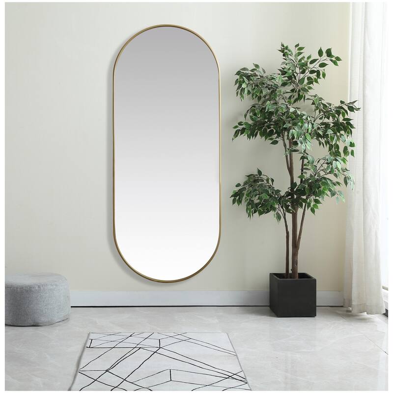 Elegant Lighting MR2A3072 Asha 30" W x 72" H Oval Framed Bathroom