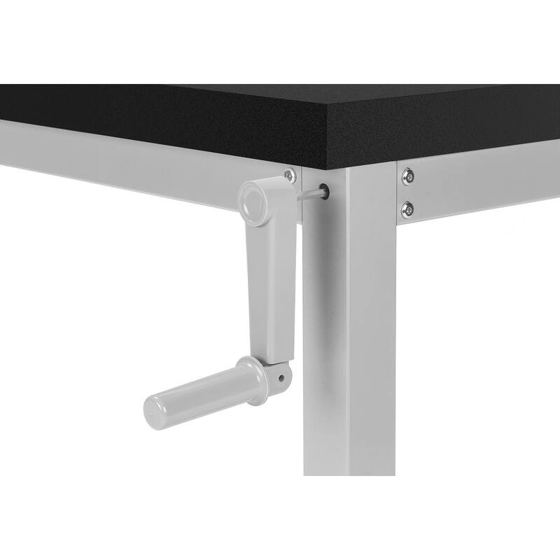 Computer Desk, Home Office, Standing, Adjustable, 48"l, Work, Laptop, Black Laminate, Grey Metal, Contemporary, Modern