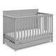 preview thumbnail 40 of 65, Graco Hadley 4-in-1 Convertible Crib with Drawer Pebble Gray