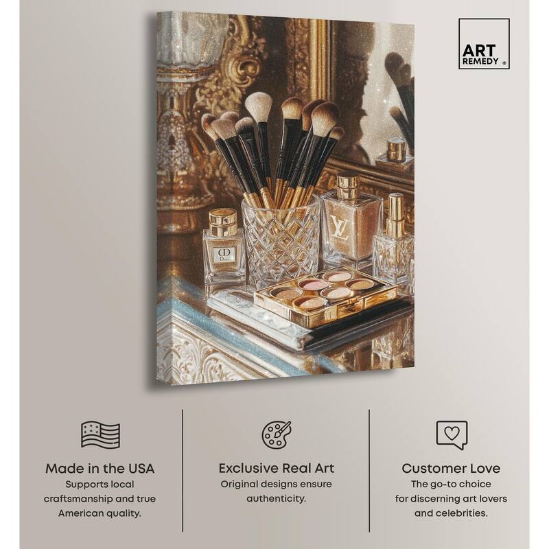 Oranate Makeup Collection Canvas by Art Remedy, Gallery Wrapped