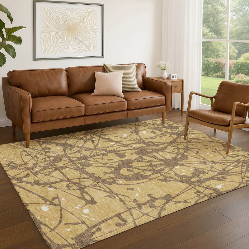 Machine Washable Indoor/ Outdoor Modern Campo Chantille Rug