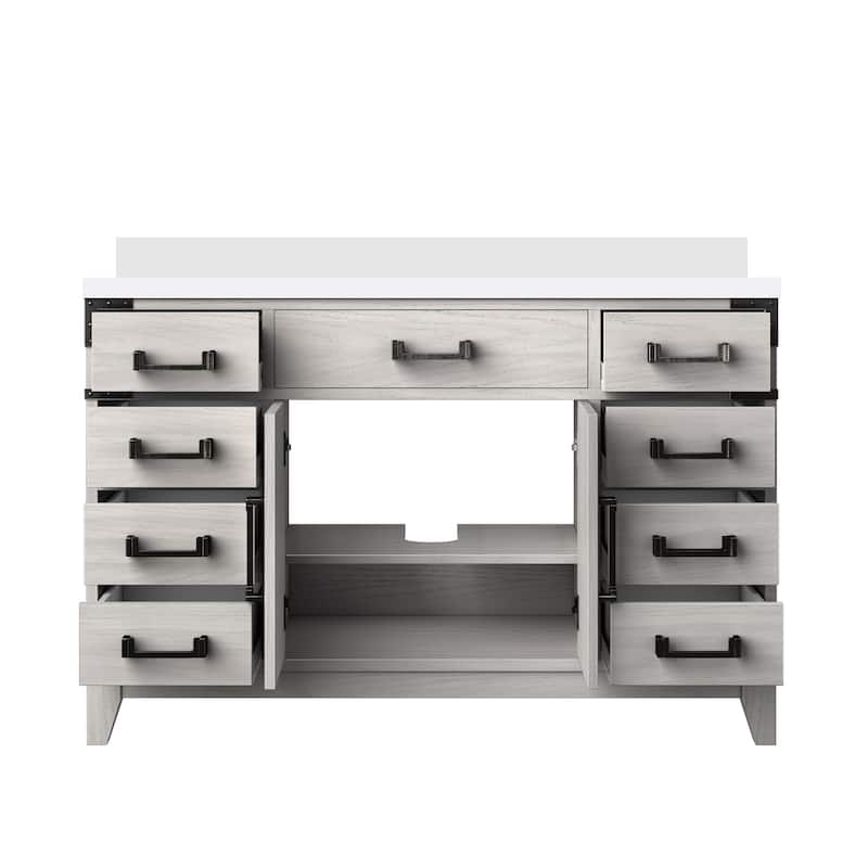 Laurel Bath Vanity with Quartz Top and Sink