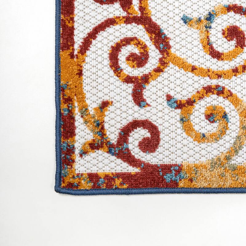JONATHAN Y Cetara Scroll Trellis Indoor/Outdoor Area Rug