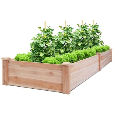 Ainfox Wood Raised Garden Bed Planter Box