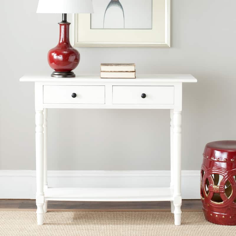 SAFAVIEH Arvilla Grey 2-Drawer Console Table - 37.8" x 13" x 31.9" - 38Wx13Dx32H