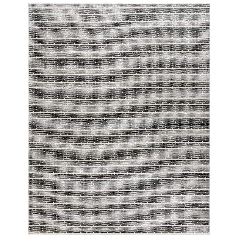 Gertmenian Missha Polyester Modern Tonal Ombre Solid High-Low Indoor Area Rug - 6' 6" x 9' - Dario Black - Rectangle