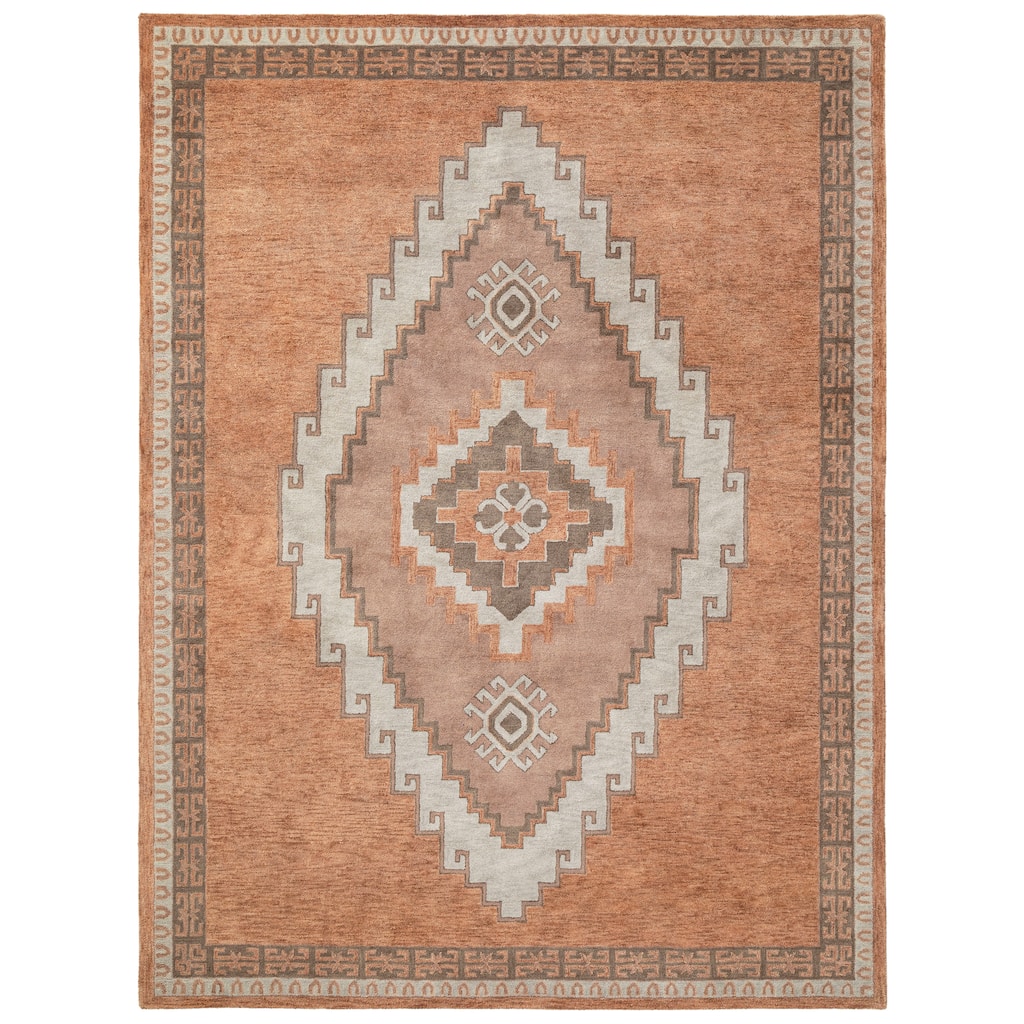 Terra by Obeetee Reverie Medallion Copper Rug