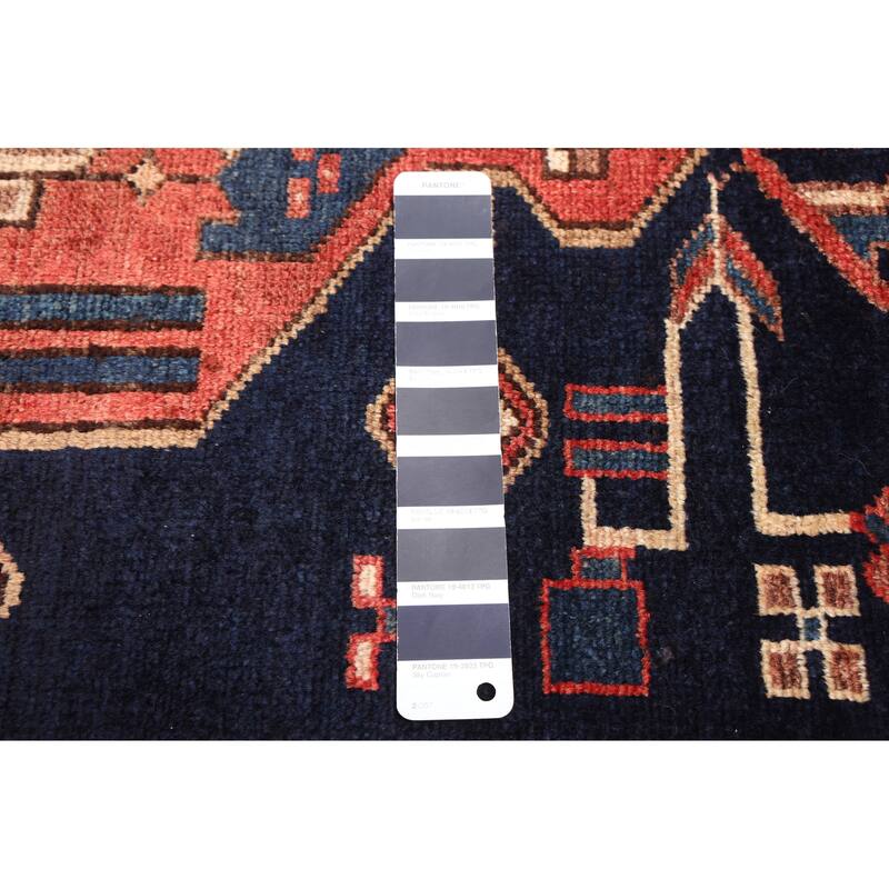 ECARPETGALLERY Hand-knotted Konya Anatolian Dark Navy Wool Rug - 3'3 x 9'5