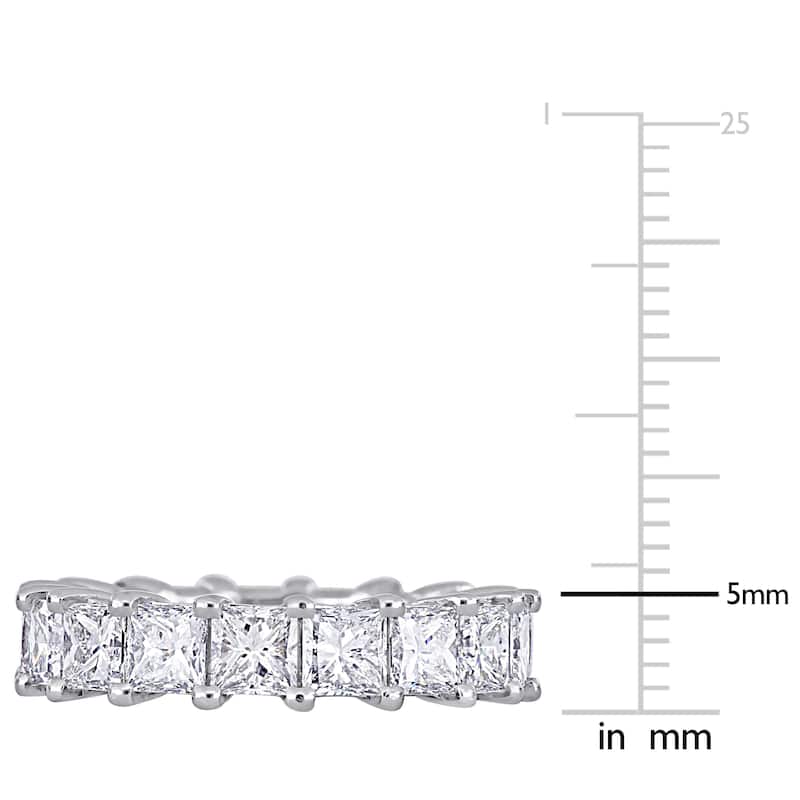 Miadora 5 3/5ct TDW Diamond Eternity Ring in White Platinum