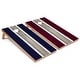 preview thumbnail 1 of 4, Solid Wood Cornhole Boards - Navy and Maroon Stripes Design Premium 2x4 (24" x 48") - Include ALL Accessories