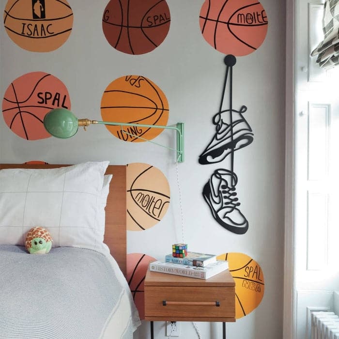 Basketball Shoes Inspired Metal Wall Art
