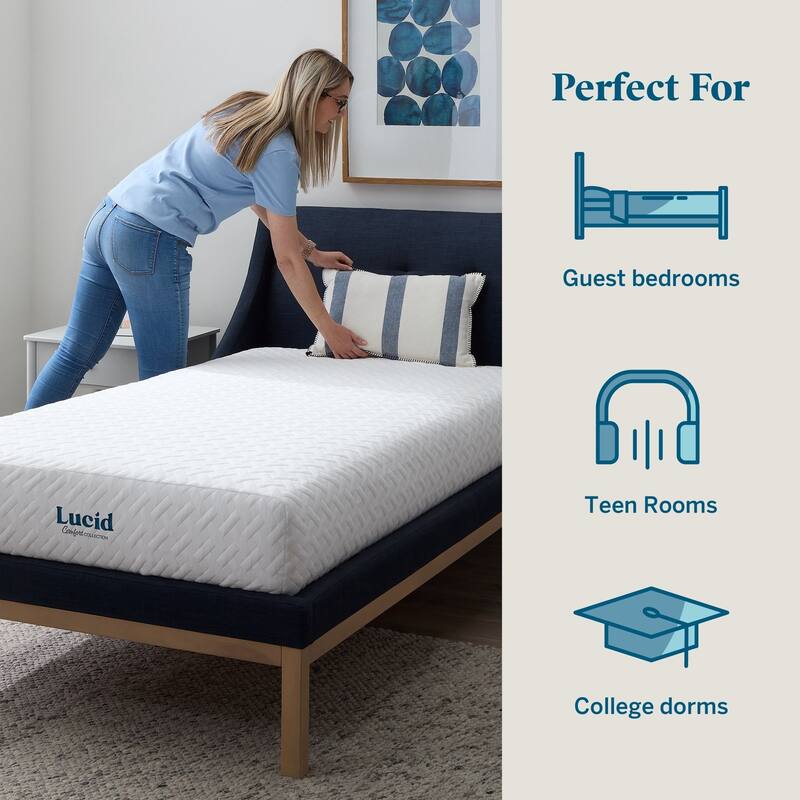 LUCID Comfort Collection 8-inch Gel Memory Foam Mattress