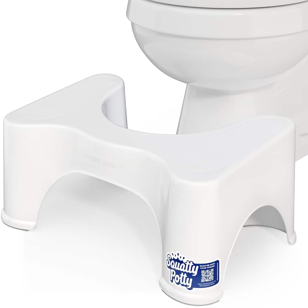 Squatty Potty The Original Bathroom Toilet Stool, 9 Inch Height, White, (Pack of 1) - White