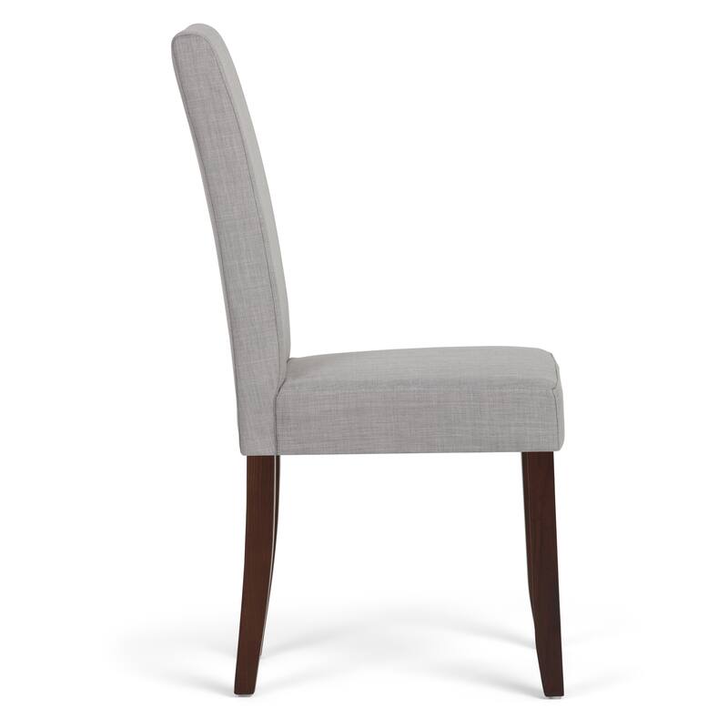 WYNDENHALL Normandy Transitional 9 Pc Dining Set with 8 Upholstered Parson Chairs and 54" Wide Table