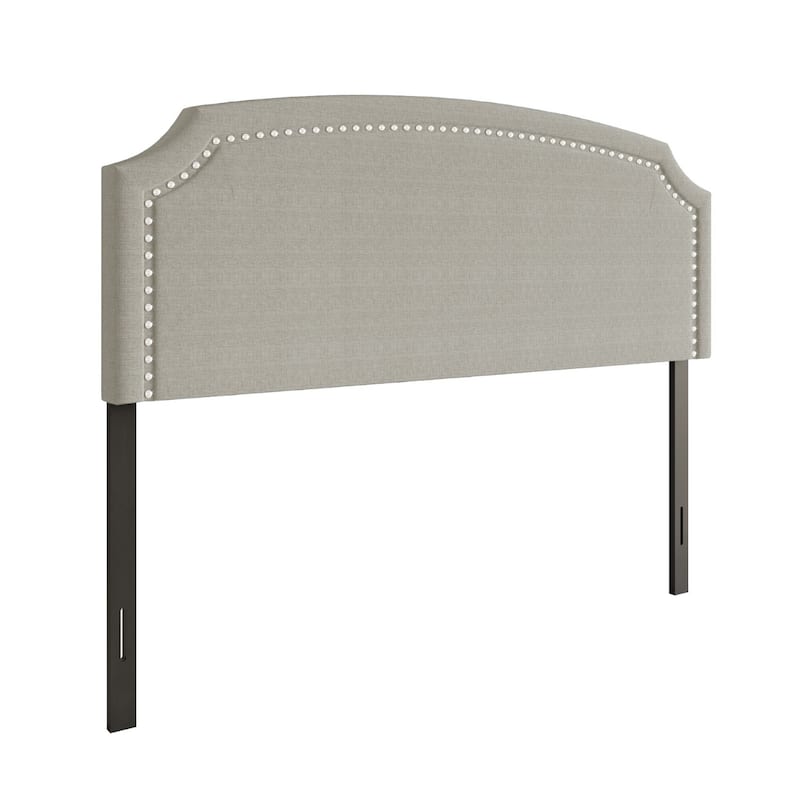Cora Upholstered Clipped-corner Headboard w/ Nailhead Trim