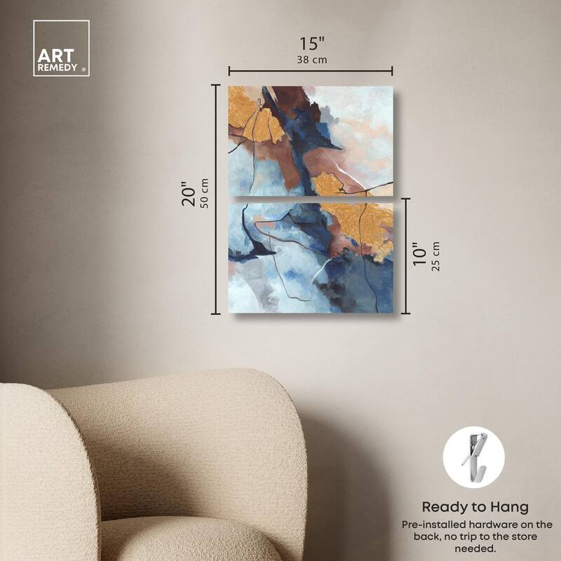Heaven and Earth Canvas Set of 2 by Art Remedy, Gallery Wrapped