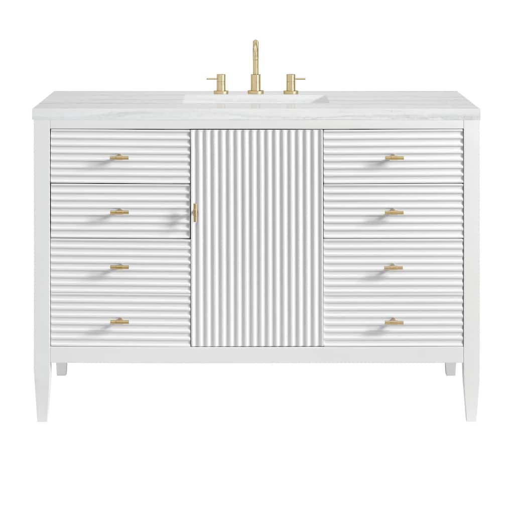 James Martin Vanities 485-V48-3AF Myrrin 48" Single Basin Wood Vanity