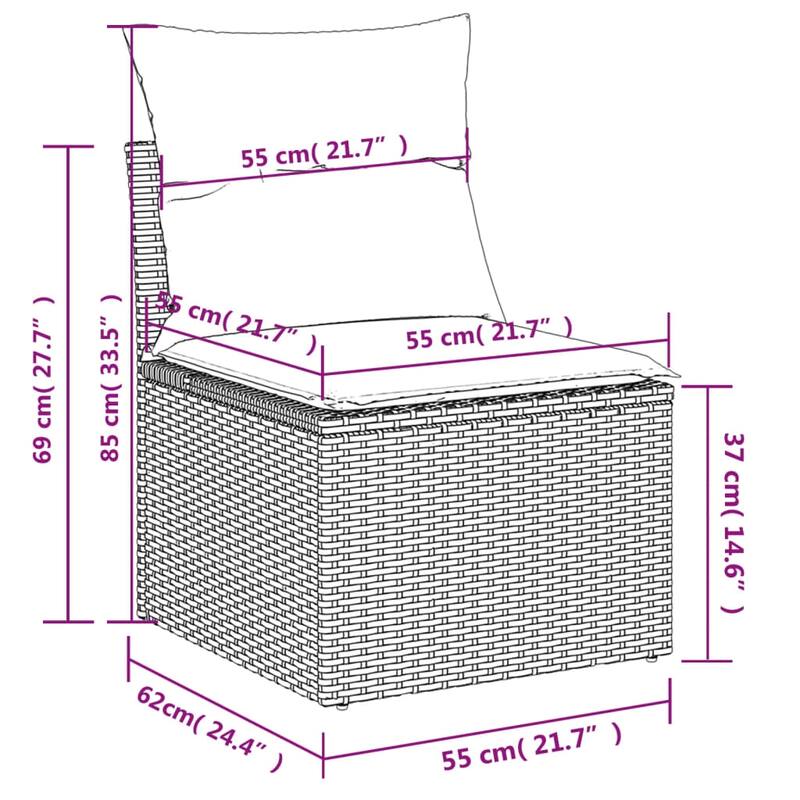8-Piece Modular Patio Sofa Set