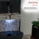 preview thumbnail 5 of 9, Alpine Corporation 14" Tall Modern Cascading Tabletop Fountain Decoration with LED Lights