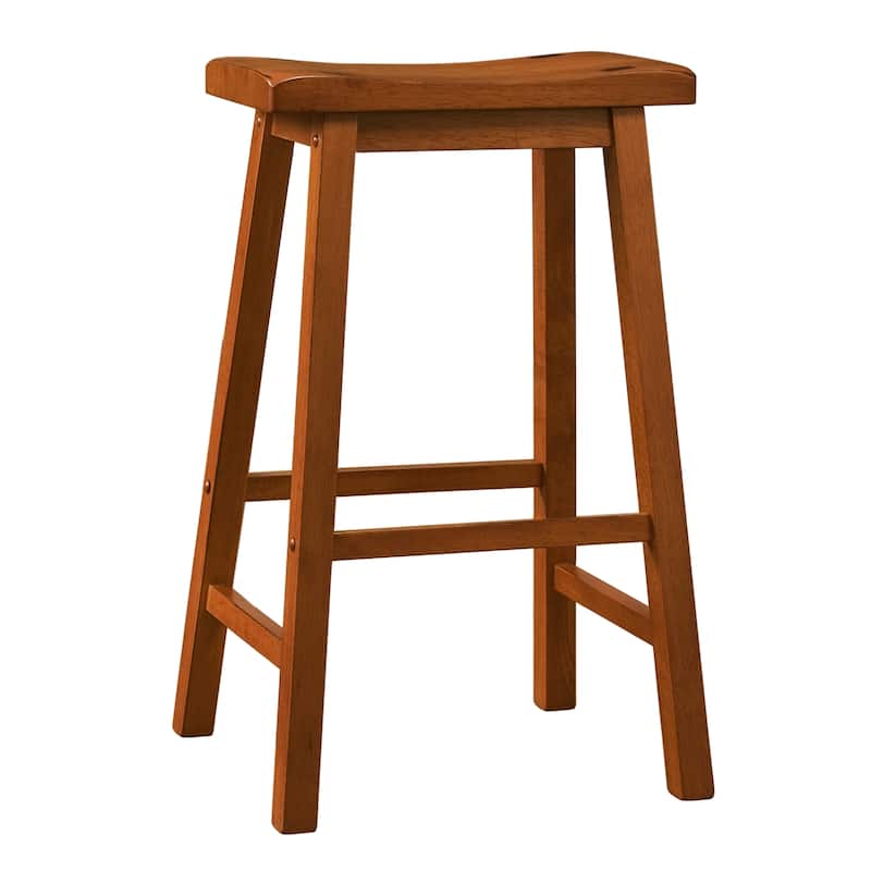 Salvador Saddle 29-inch Counter Height Backless Stools (Set of 2) by iNSPIRE Q Bold