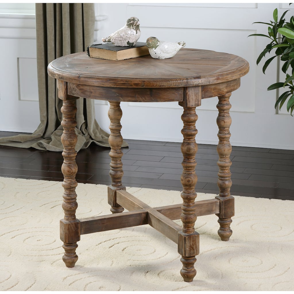 Uttermost Samuelle Reclaimed Wood End Table