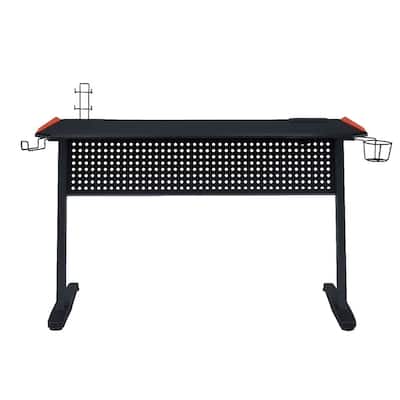 Gaming Table with USB Port in Black and Red