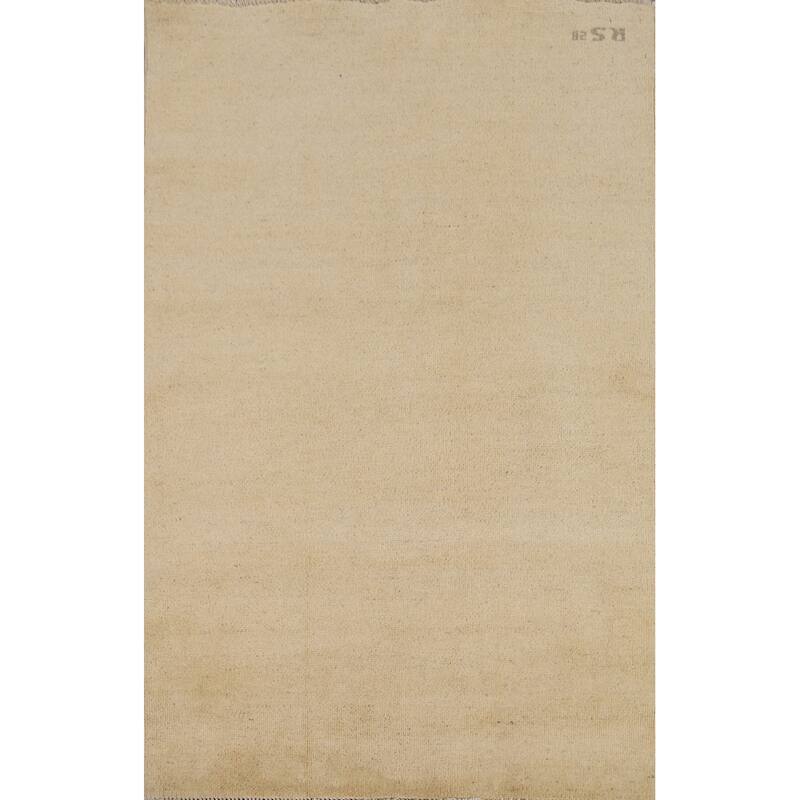 Modern Gabbeh Oriental Accent Rug Handmade Wool Carpet - 3'1" x 5'4"