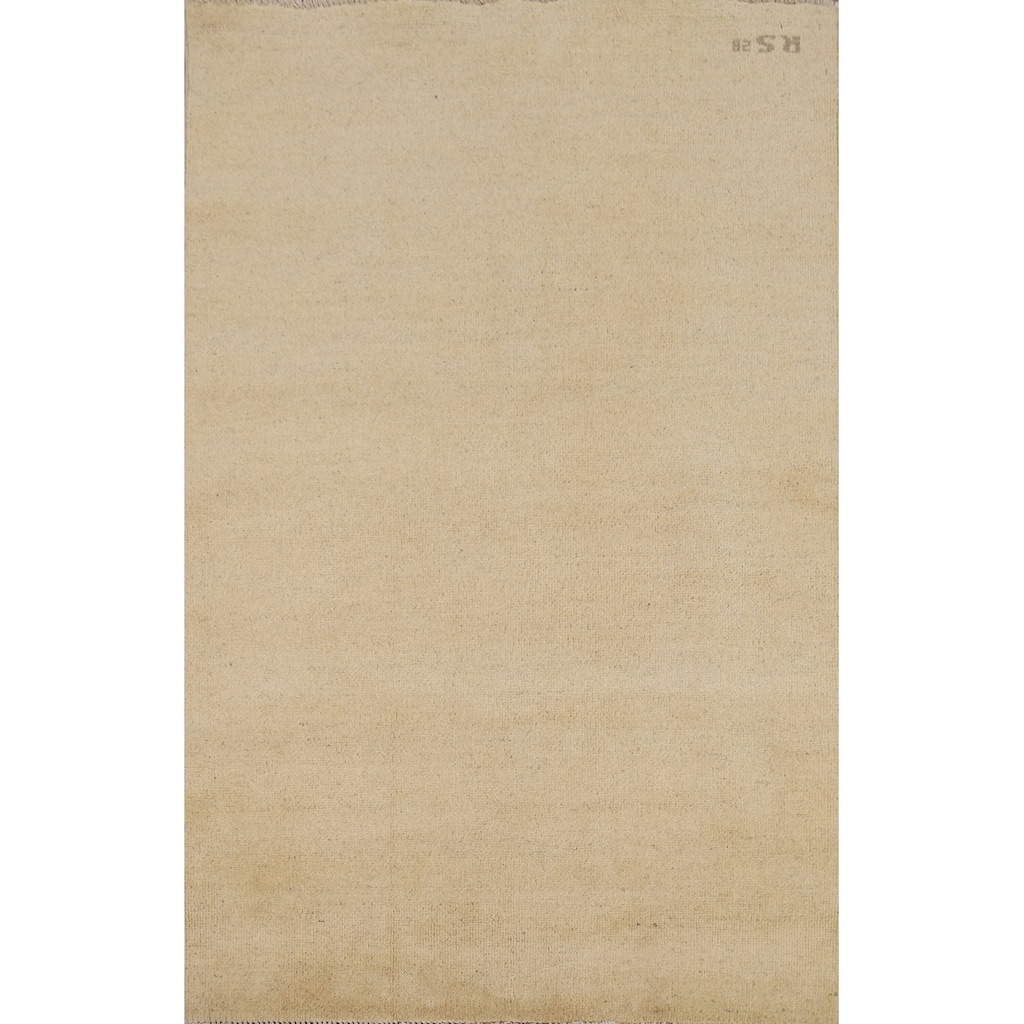 Modern Gabbeh Oriental Accent Rug Handmade Wool Carpet - 3'1" x 5'4"