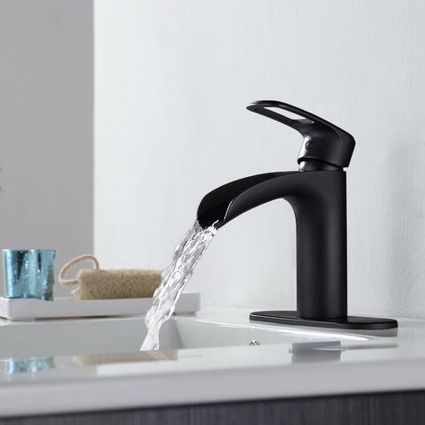 Deck Mounted Single Hole Single Handle Bathroom Sink Faucets