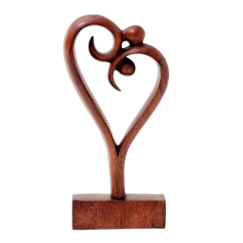 Novica Handmade Love Dancing Wood Statuette