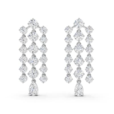 Auriya 14k Gold 3ctw Lab Grown Diamond Dangle Earrings (E-F VS)