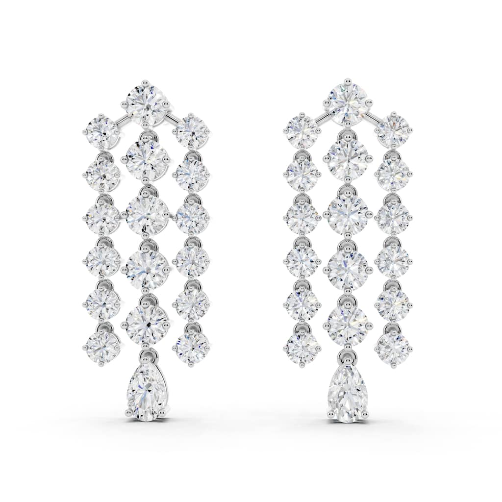Auriya 14k Gold 3ctw Lab Grown Diamond Dangle Earrings (E-F VS)