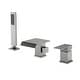 preview thumbnail 46 of 50, Solid Brass Waterfall Roman Tub Faucet with Hand Shower Gun Grey