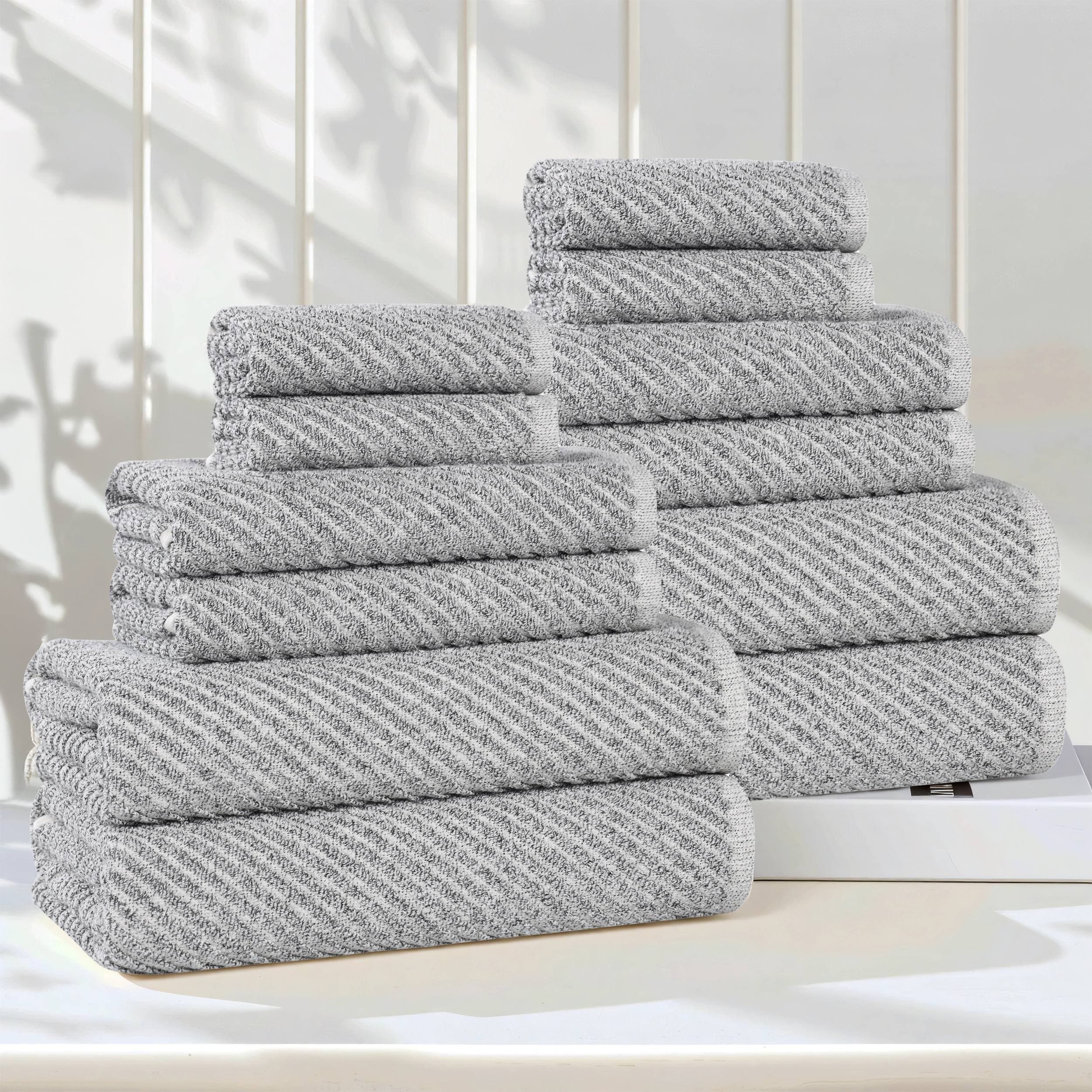 Superior Amelia Viscose Cotton Blend 12 Piece Towel Set