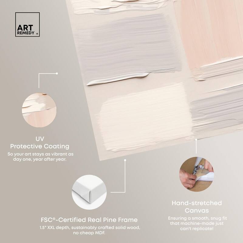 Roseate Cream Tones III Canvas by Art Remedy, Gallery Wrapped