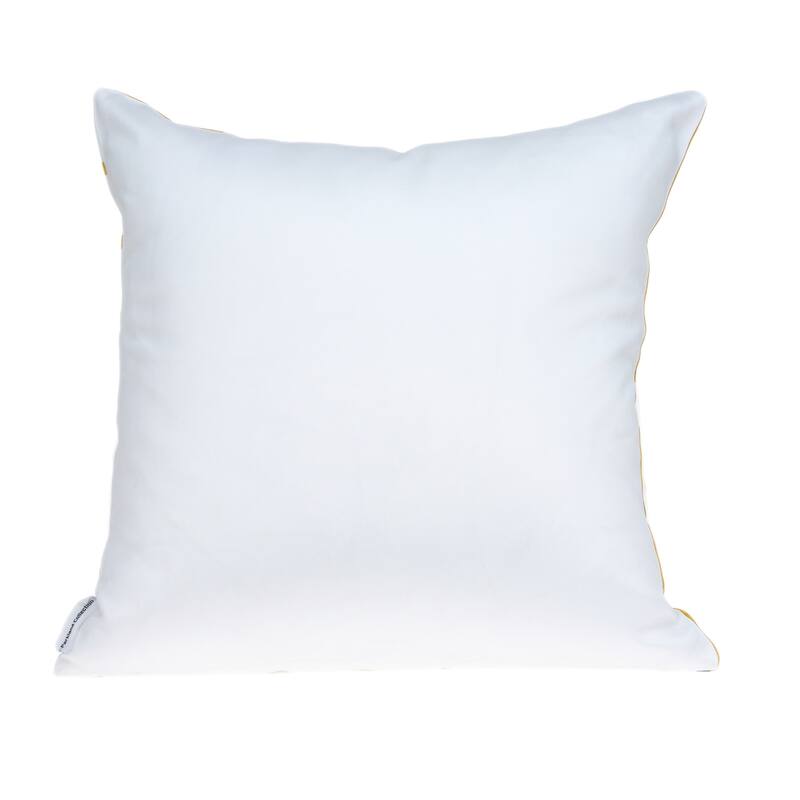 HomeRoots 20" Gold and White Geometric Throw Pillow