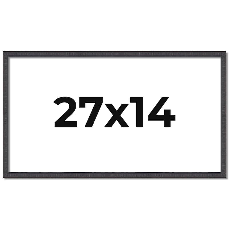 27x14 Frame Brown Solid Wood Picture Frame - Complete Modern Photo