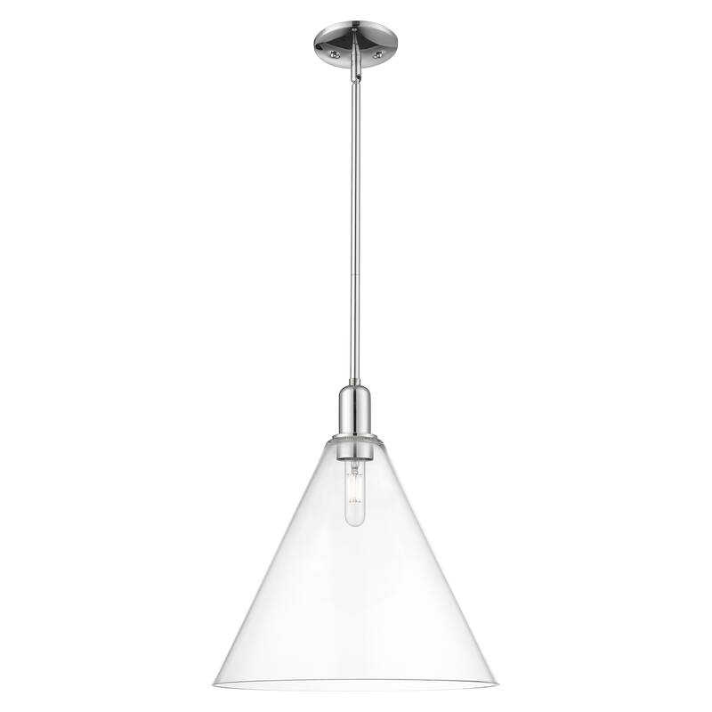 Innovations Lighting Endless Possibilities Arcadia - Berkshire Glass - 1 Light 16" Stem Hung Mini Pendant - Clear/Polished Chrome