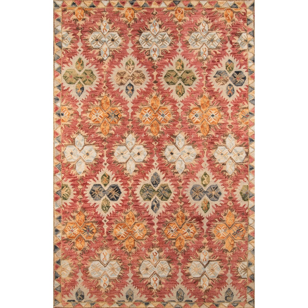 Momeni Tangier Hand-Tufted Wool Damask Area Rug.